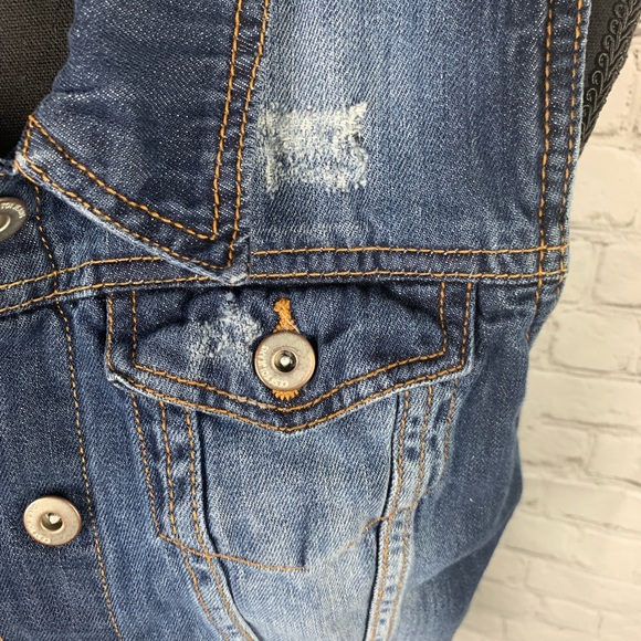 Cest voi distressed denim vest - Picture 3 of 6